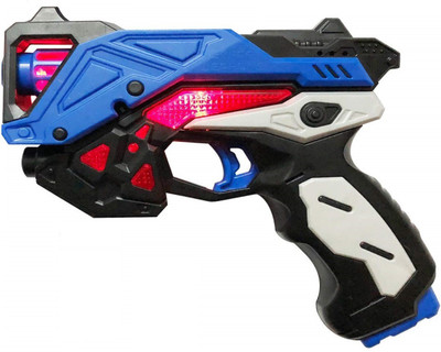 

FLICK IN Space Gun with Flashing LED Light & Sound Effects and Reload Sound Toy Guns for Kids, Great Gift Idea for Boys & Girls (Multi-Color)(Multicolor)