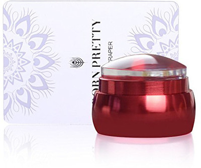 

Born Pretty Clear Silicone Nail Stamper with Scraper. Jelly Nail Stamper Manicure Stamp Template Tools. (Red)((Red))