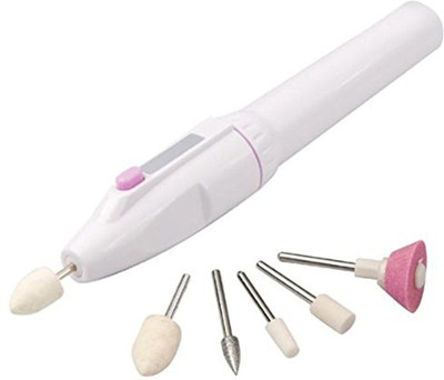 

Divinext Plastic 7 In 1 Art Tip Electric Manicure Toe Nail Drill Sharper Grooming Tool Kit (White)(White)