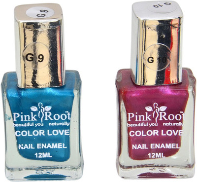 

Pink Root GLOSSY NAIL PAINTS G-NO.9-10 MULTI(Pack of 2)