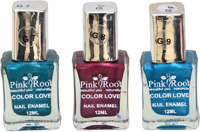 

Pink Root GLOSSY NAIL PAINTS G-NO.7-8-9 MULTI(Pack of 3)