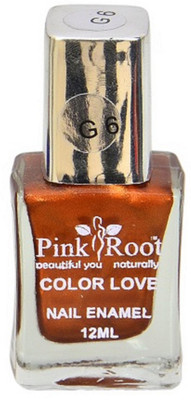 

Pink Root GLOSSY NAIL PAINTS G-NO.6 DARK BROWN