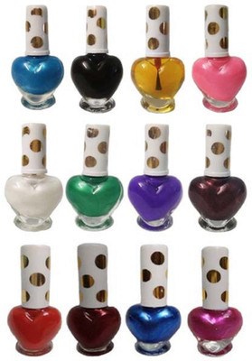 

Qweezer ( Pack of 12 pcs set ) Nail Polish Different Colour Rank 128025843 Fashion stylies colour light blue,black,synner,light pink,white,green,purple,brown,red,blue,pink,light brown(Pack of 12)