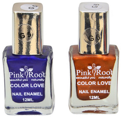 

Pink Root GLOSSY NAIL PAINTS G-NO.5-6 MULTI(Pack of 2)