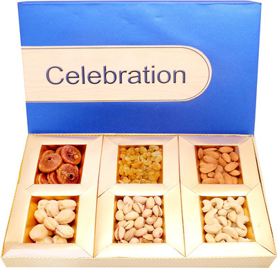 

Ghasitaram Gifts Dryfruits-Blue Celebration dryfruit Box 300 gms(300 g, Vacuum Pack)