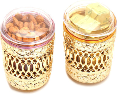 

Ghasitaram Gifts Dryfruits-Mehwish Set of 2 Almonds, Chocolates Air Tight Containers(300 g, Vacuum Pack)