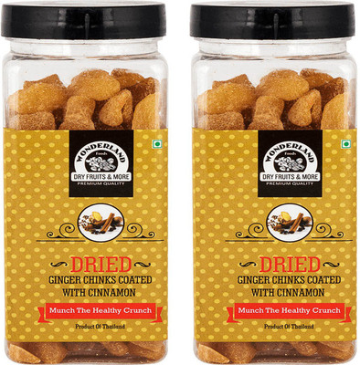 

Wonderland Dried Ginger Chinks Coated With Cinnamon(400 g, Mason Jar)