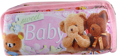 

Saamarth Impex Cartoon Bear Art Canvas Pencil Box(Set of 1, Pink)