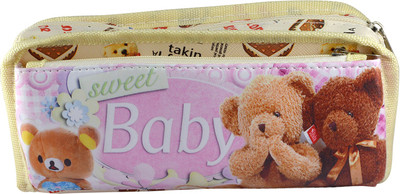 

Saamarth Impex Cartoon Bear Art Canvas Pencil Box(Set of 1, Yellow)