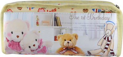

Saamarth Impex Cartoon Bear Art Canvas Pencil Box(Set of 1, Yellow)