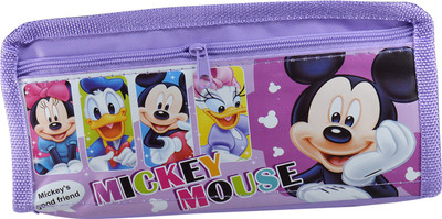 

Saamarth Impex Cartoon Mickey Mouse Art Canvas Pencil Box(Set of 1, Purple)
