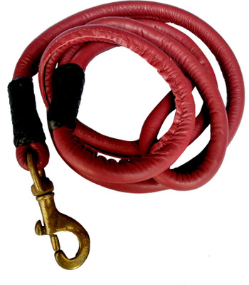 

SAWAY Leather Dog Rope Leash 1cm 1.65cm 1.65 cm Dog Martingale Leash(Red)