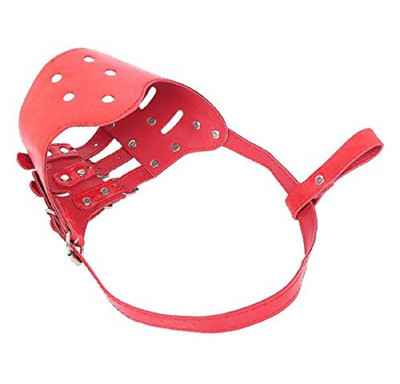 

SRI Leather Dog Muzzles Breathable Safety Mask Biting and Barking for Small Bread Dog Small Other Dog Muzzle(Multicolor)