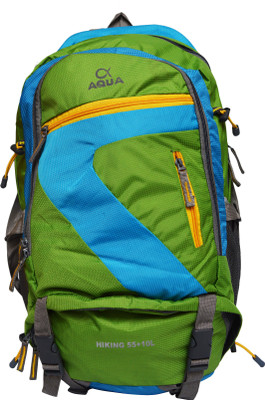 

Fashion Knockout Hiking 55+10 L Backpack with Free Rain Cover Rucksack Rucksack - 55(Green, Blue), Blue;green