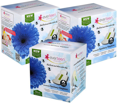 

everteen 100% Cotton Top Sheet Sanitary Pad(Pack of 10)