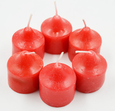 

ME&YOU Decorative Designer Scented Candles for Diwali, Designer candles for Diwali Decorating Items, Red Color Diwali Candle IZ18ScentedCandlesPack6Simple-Red-001(50 g)