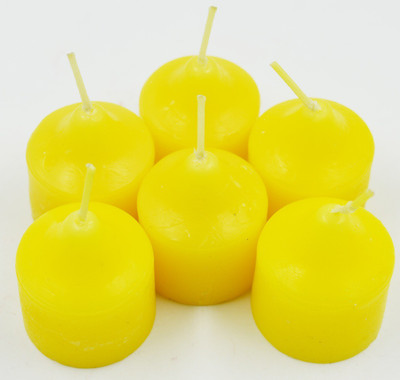 

ME&YOU Decorative Designer Scented Candles for Diwali, Designer candles for Diwali Decorating Items, Yellow Color Diwali Candle IZ18ScentedCandlesPack6Simple-Yellow-004(50 g)