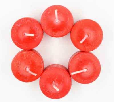 

ME&YOU Decorative Designer Scented Candles for Diwali, Designer candles for Diwali Decorating Items, Red Color Diwali Candle IZ18ScentedCandlesPack6Simple-Red-003(50 g)