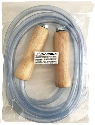 

QUINERGYS ™ Polished Wooden handle Adjustable Skipping/jump rope Speed Skipping Rope(Brown, Length: 320 cm), Multicolor-554