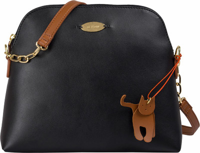 

Holii Women Casual Black PU Sling Bag