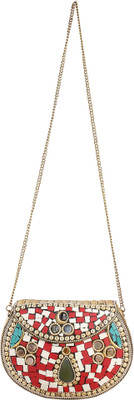 

Quirky Miss Women Evening/Party Multicolor Metal Sling Bag