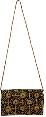 

Quirky Miss Women Evening/Party Multicolor Velvet Sling Bag