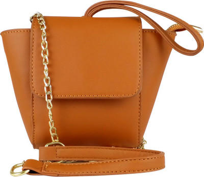 

opazo Girls Evening/Party, Formal, Casual Brown Leatherette Sling Bag