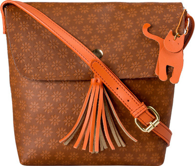 

Holii Women Casual Tan PU Sling Bag