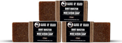 

Gangs of Beard Dirt Buster Mud Scrub Soap(330 g, Pack of 3)