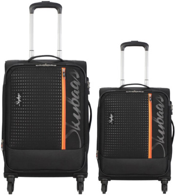 

Skybags Time squares set of 2 trolley bags 69 cms & 59 cms Expandable Check-in Luggage -  inch(Black