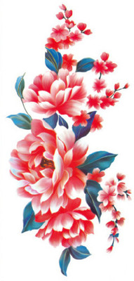 HG INTERNATIONAL(Multicolors Flowers Temp Tattoos)