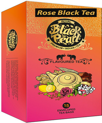 

RBP Royal Black Pearl (Heritage Blend) Premium Black Tea with Rose - 15 Tea Bags Rose Tea Bags(15 Bags, Box)