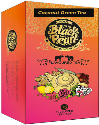 

RBP Royal Black Pearl (Heritage Blend) Coconut Green Tea - 15 Tea Bags Coconut Tea Bags(15 Bags, Box)