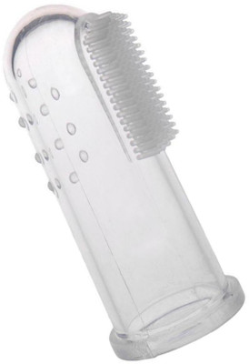 

Effe Shoppe Silicone Finger Brush inside a Strong Plastic Case Ultra Soft Toothbrush