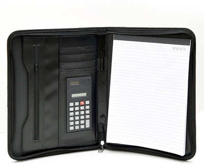 

Divinext Document File Folder with Attached Calculator, Letter Size (Fits A4 Size), Brown(Brown)