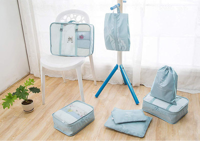 HOUSE OF QUIRK 7 Set Travel Organizer Bag 3 Packing Cubes + 3 Pouches + 1 Toiletry Organizer Bag, Premium...