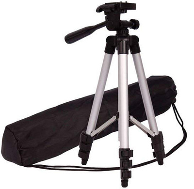 

Blue Birds BEST BUY NEW 3110 FLEXIBLE TRIPOD WITH ADJUSTABLE LEG AND EASY LOCK FEATURES FOR MOBILE,CAMERA & DSLR CAMERA Tripod(Silver & Black, Supports Up to 1500)