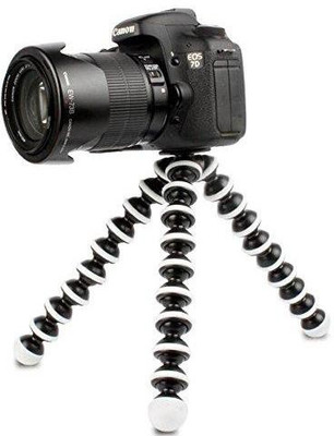 

BLUESEED Universal Flexible 360 Degree Travel Compact Portable Octopus Mobile Phone octopus style gorilla tripod Stand for iPhone/Samsung/Android/Smartphones/DSLR Cameras for mobile shooting video Tripod(black & white, Supports Up to 3000)