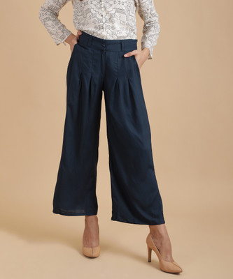W Regular Fit Women Dark Blue Trousers