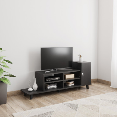 Flipkart Perfect Homes Elrow Engineered Wood TV Entertainment Unit(Finish Color - Wenge)