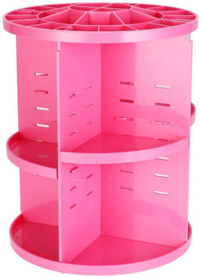 

PackNBuy Rotating Cosmetic Makeup Box Organizer 360 Rotation Desk Makeup Storage Vanity Box(Pink)