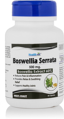 

HealthVit Boswellia Serrata Extract 500 mg 60 Capsules For Healthy Joints(500 mg)