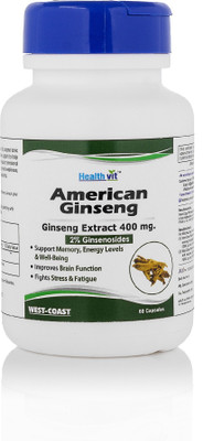 

HealthVit American Ginseng Extract 400mg (2% Ginsenosides)(400 mg)