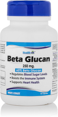 

HealthVit Beta Glucan 250mg (60% Beta Glucan) 60 Capsules(60 No)