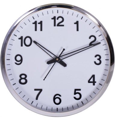 BIG BANG CREATIONS Analog 30 cm X 30 cm Wall Clock(Silver, With Glass, Standard)