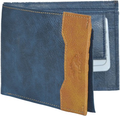 

BURAK Men Blue Artificial Leather Wallet(6 Card Slots)