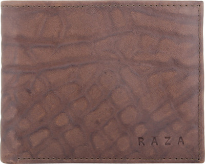 

Raza Men Brown Genuine Leather Wallet(10 Card Slots)
