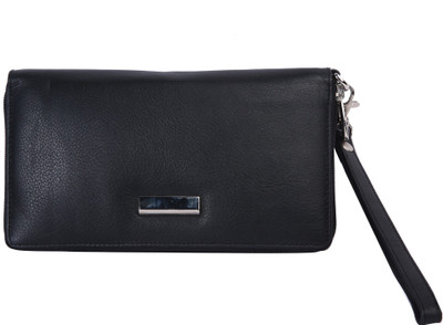 Blu Whale Men Black Genuine Leather Document Holder(14 Card Slots)