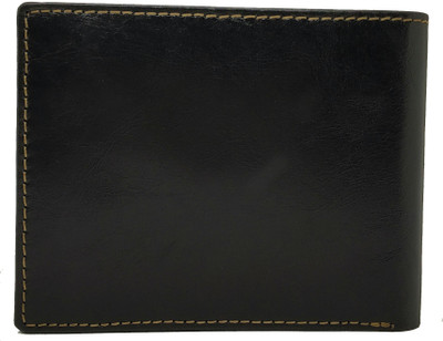 

Wildmount Men Black Genuine Leather Wallet(6 Card Slots)
