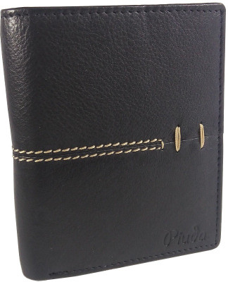 

piuda Men Black Genuine Leather Wallet(8 Card Slots)